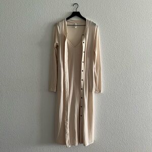 Wishlist Ribbed Knit Cardigan & Dress Set